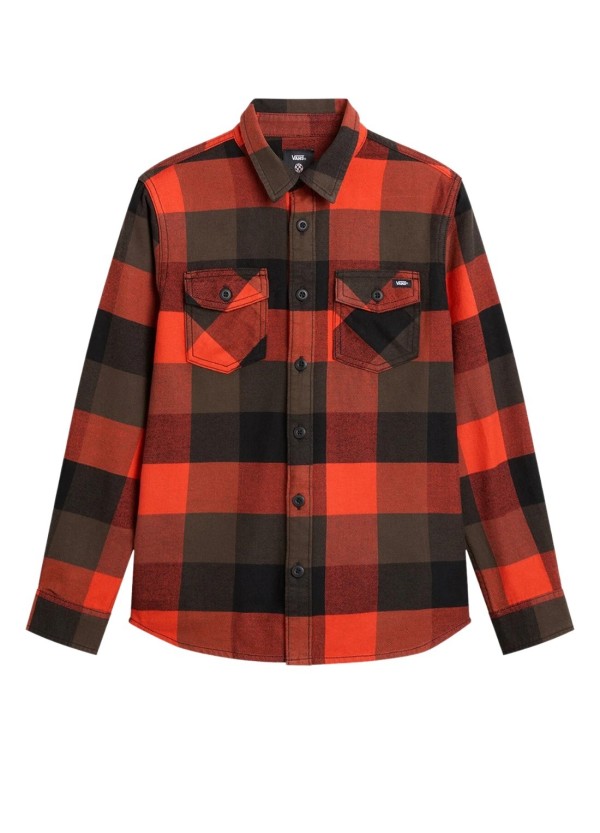 VANS  Box Flannel Classic LS Woven Black/Fiesta- VN000HNHDRF1