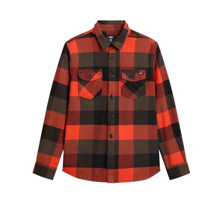 VANS  Box Flannel Classic LS Woven Black/Fiesta- VN000HNHDRF1