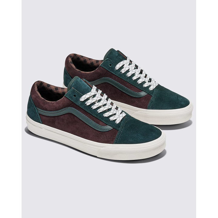 VANS  Old Skool PIG SUEDE PLAID Scarab- VN0A2Z42PRM1