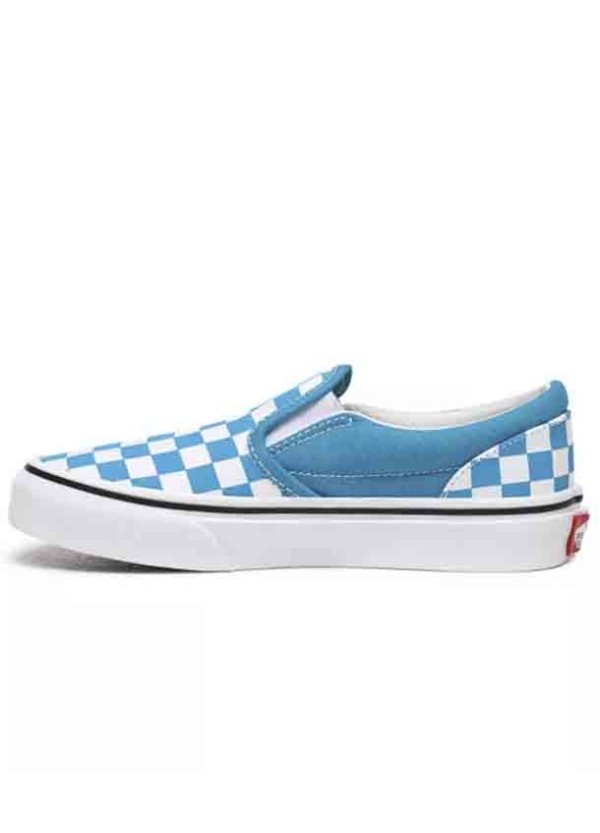 Vans Checkboard Classic Slip-On  Shoes Caribbean Sea/True White  ( VN0A4UH8W3V)