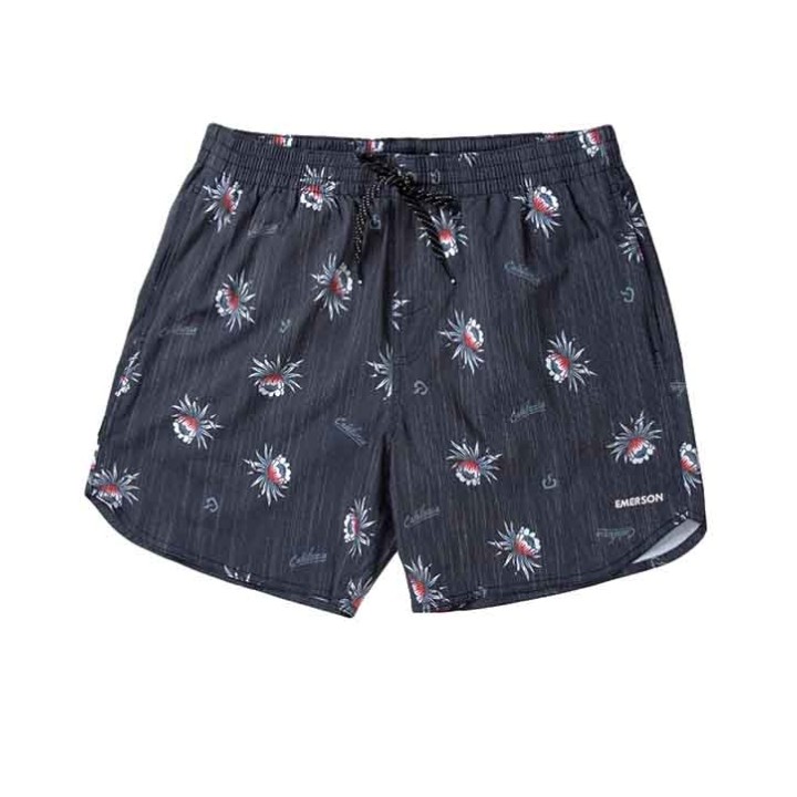 Emerson Men's Swimshort Floral Print -PR196 Off Black  (201.EM507.15)