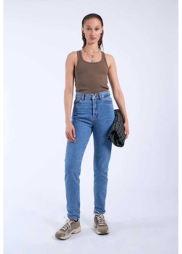 Dr Denim Pants Nora K82 Stream Sky Retro Denim - 2020103