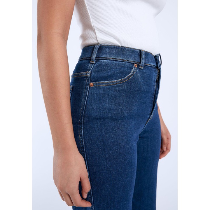 Dr Denim Pants Moxy Straight V41 Vale Dark Plain Denim - 2130106