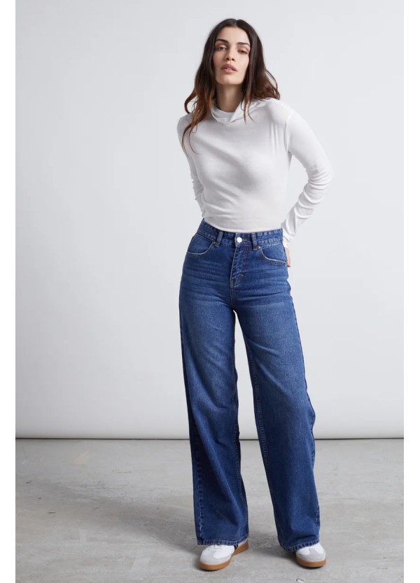 24 COLOURS Pants Blue Denim - 80364