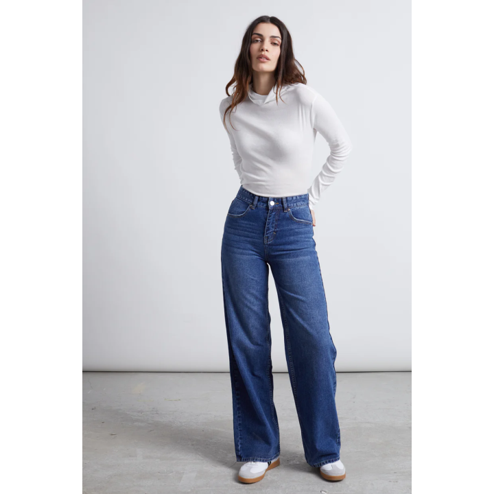 24 COLOURS Pants Blue Denim - 80364