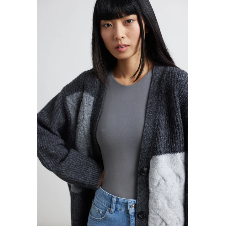24 COLOURS Cardigan Grey - 41153