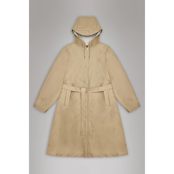 copy of Rains A-Line Longer W Jacket Sand -12040