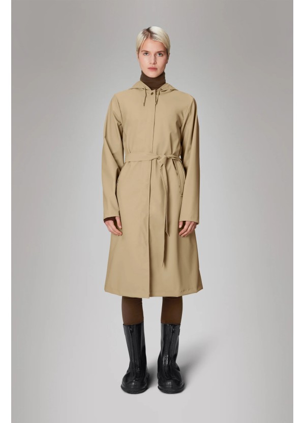 copy of Rains A-Line Longer W Jacket Sand -12040