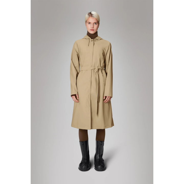 copy of Rains A-Line Longer W Jacket Sand -12040