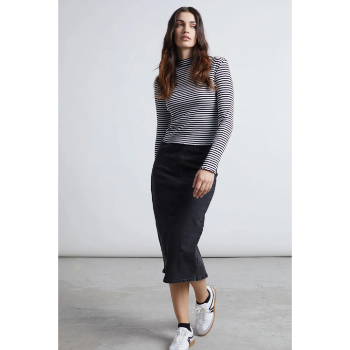 24 COLOURS Skirt Pencil Black -70749