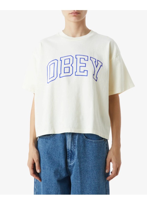 OBEY COLLEGIATE  RAEGAN T-SHIRT /WHITE -267622446