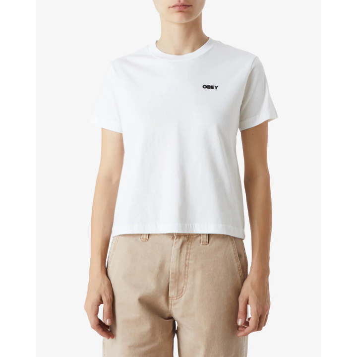 OBEY ICON WARNING KAYLIN T-SHIRT - 267792601