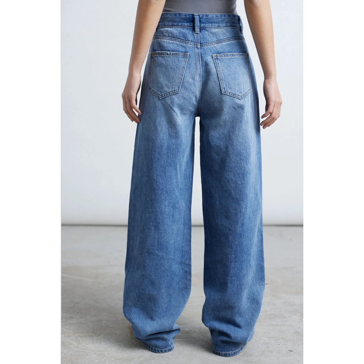 24 COLOURS Pants Mid Blue Denim -80365