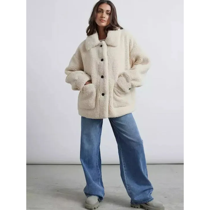 24COLOURS Beige Coat -90478