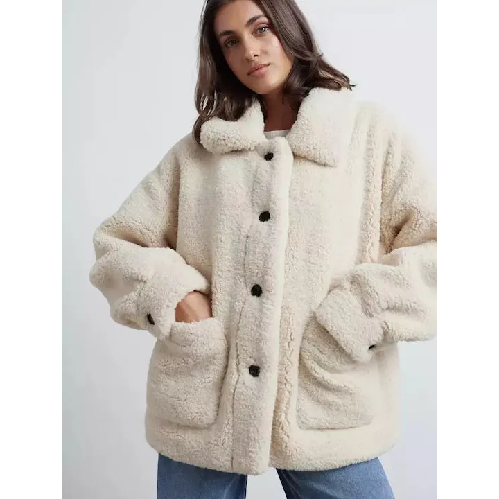 24COLOURS Beige Coat -90478