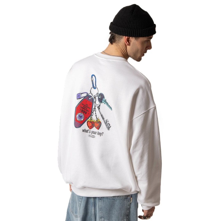 Kaotiko Crew Organic What/s Your Key Sweatshirt -AP024-01S-G002