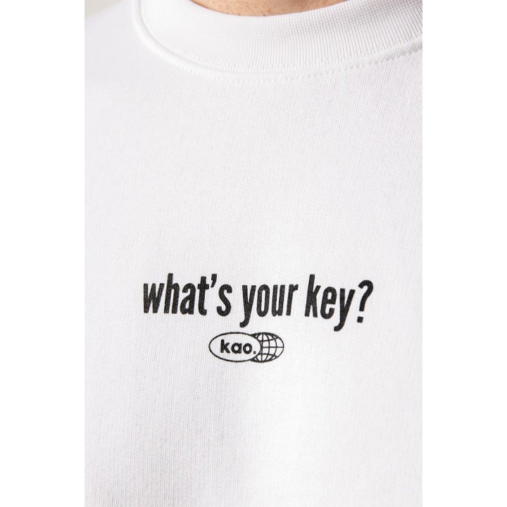 Kaotiko Crew Organic What/s Your Key Sweatshirt -AP024-01S-G002