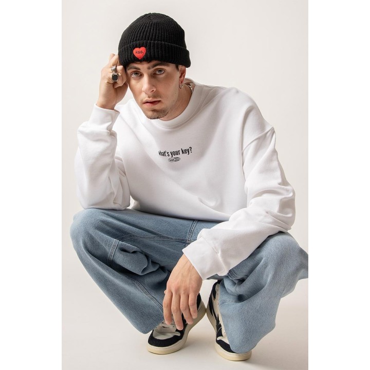 Kaotiko Crew Organic What/s Your Key Sweatshirt -AP024-01S-G002