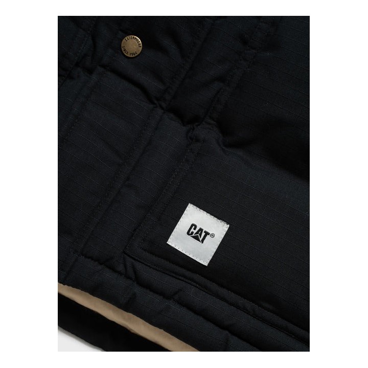 CATERPILLAR RIPSTOP BLACK PUFFER  JACKET - 6040098