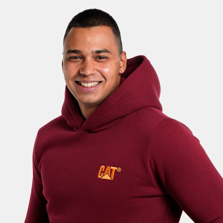 CATERPILLAR LOGO HOODIE MAROON -6050193