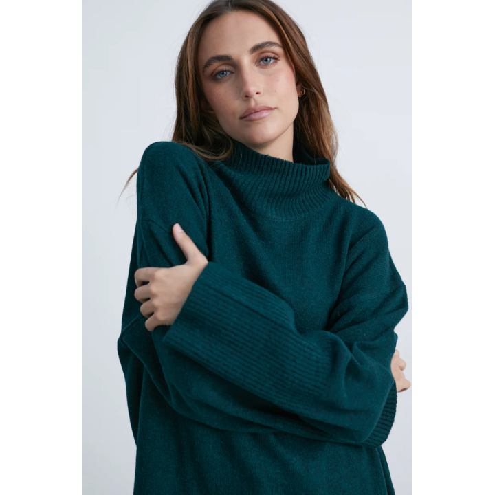 24 COLOURS Turtleneck Sweater Green - 41193b