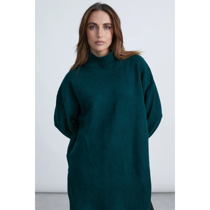 24 COLOURS Turtleneck Sweater Green - 41193b