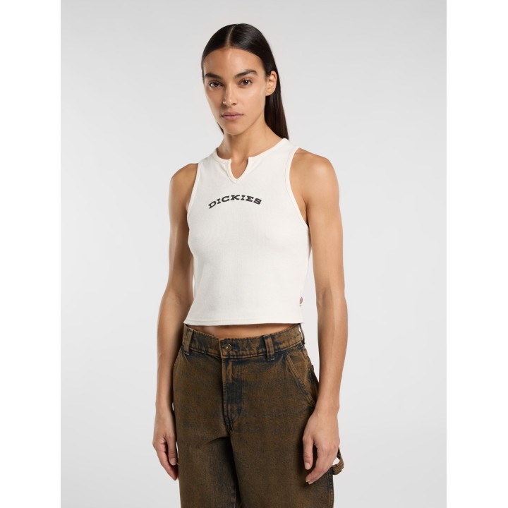 DICKIES V NECK TOP W EGRET- DK0A8677C481
