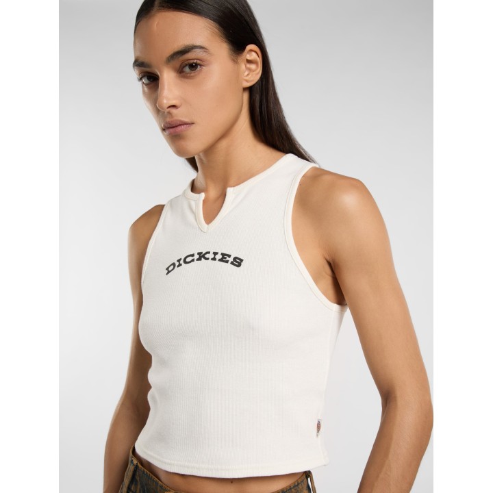 DICKIES V NECK TOP W EGRET- DK0A8677C481