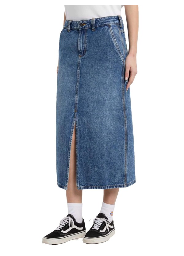 DICKIES SKIRT LONG DENIM CARPENTER W RINSED FADE - DK0A866SK211