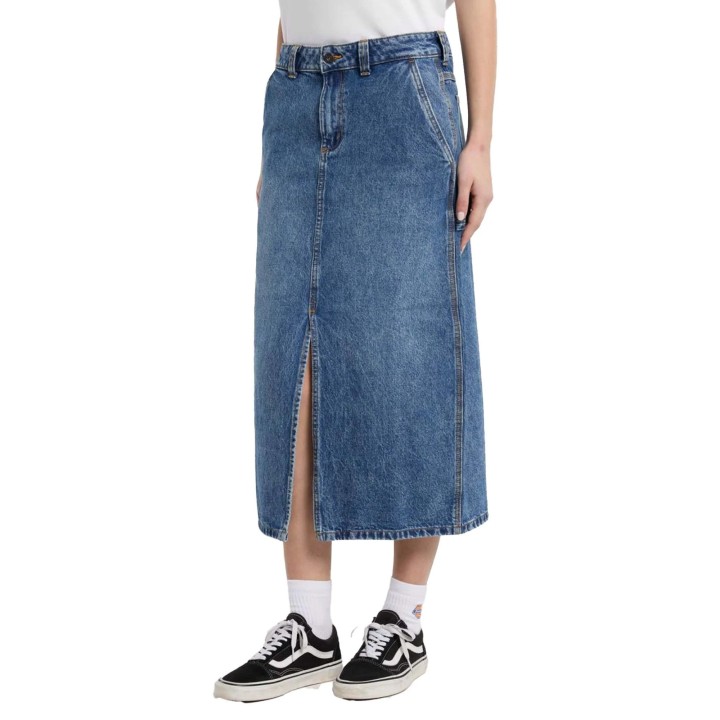 DICKIES SKIRT LONG DENIM CARPENTER W RINSED FADE - DK0A866SK211