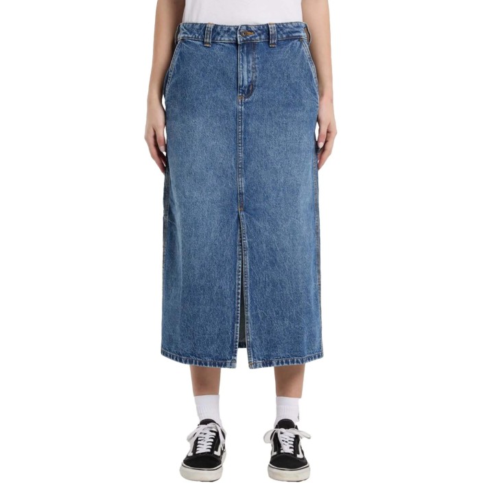 DICKIES SKIRT LONG DENIM CARPENTER W RINSED FADE - DK0A866SK211