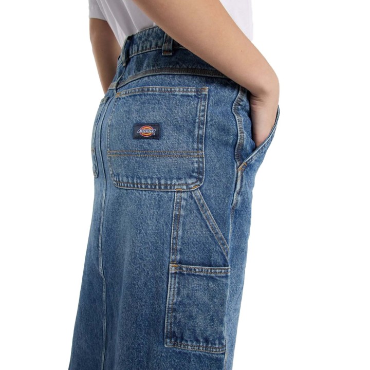 DICKIES SKIRT LONG DENIM CARPENTER W RINSED FADE - DK0A866SK211