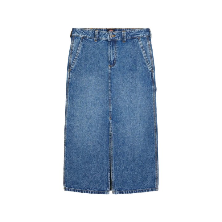 DICKIES SKIRT LONG DENIM CARPENTER W RINSED FADE - DK0A866SK211