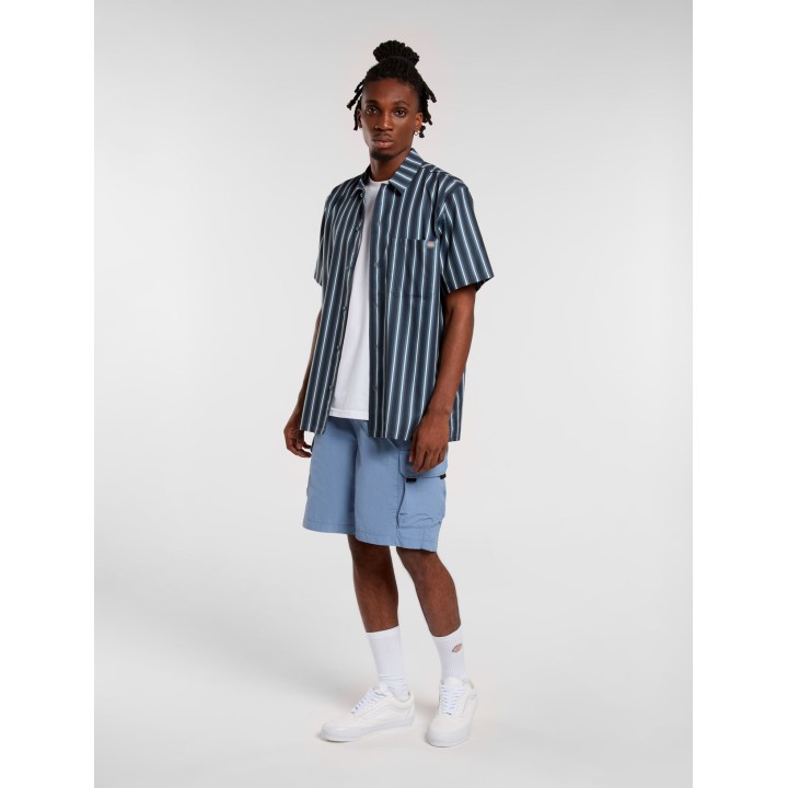 DICKIES SHIRT MULTI STRIPE WORK SS STORMY WEATHER- DK0A87G3G701