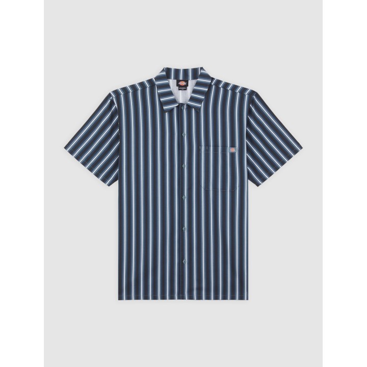 DICKIES SHIRT MULTI STRIPE WORK SS STORMY WEATHER- DK0A87G3G701