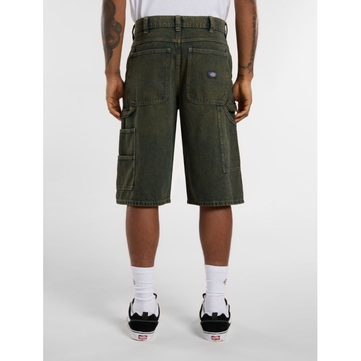 DICKIES SHORTS M LOOSE DENIM PAINTER GREEN TONE FADE - DK0A4ZASK571
