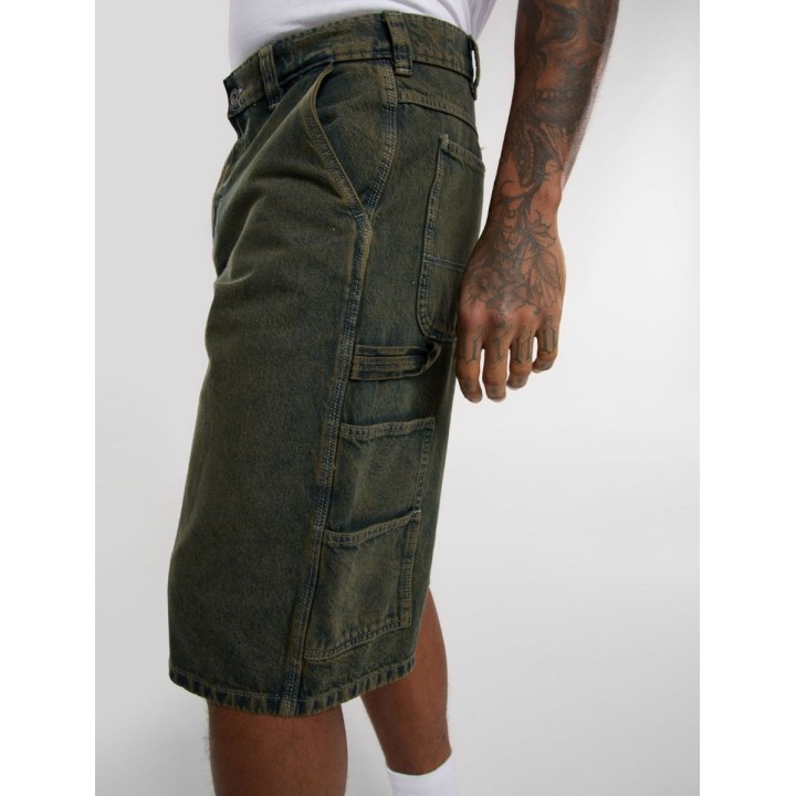 DICKIES SHORTS M LOOSE DENIM PAINTER GREEN TONE FADE - DK0A4ZASK571