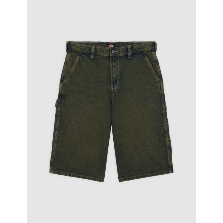 DICKIES SHORTS M LOOSE DENIM PAINTER GREEN TONE FADE - DK0A4ZASK571
