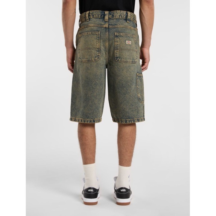 DICKIES SHORTS M MADISON YELLOW FADE INDIGO - DK0A4YSYK581