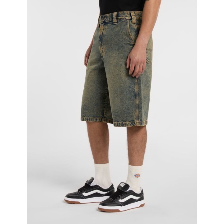 DICKIES SHORTS M MADISON YELLOW FADE INDIGO - DK0A4YSYK581