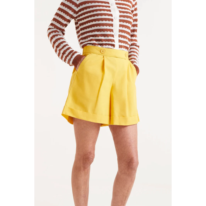 Compania Fantastica Yellow button shorts - 51C/43032