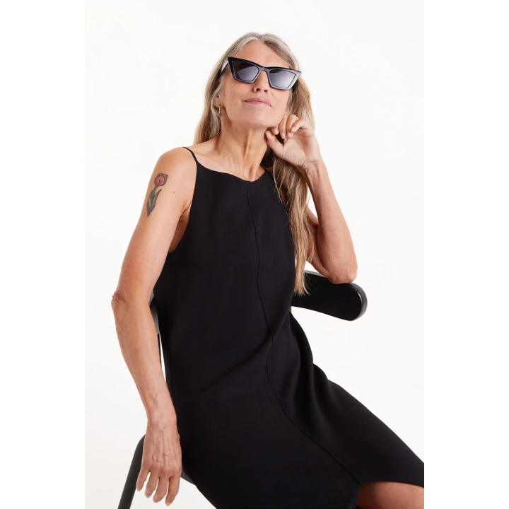 Compania Fantastica Black fine knit midi dress - 51C/10220