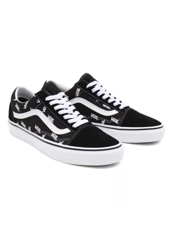 Vans Old Skool Shoes Black/True White Monogram - VN0A3WKTQW7