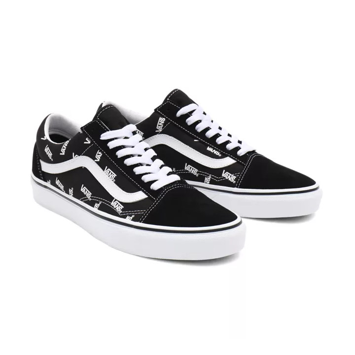 Vans Old Skool Shoes Black/True White Monogram - VN0A3WKTQW7