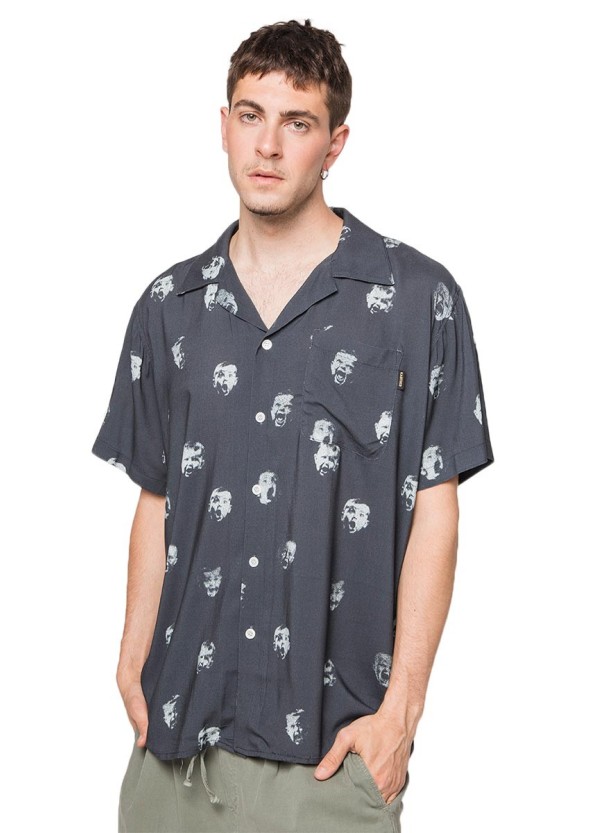 Kaotiko Shirt Camp Children's Print Dark Navy - AQ105-02-190