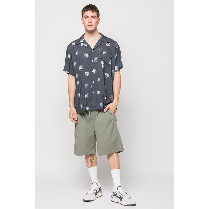Kaotiko Shirt Camp Children's Print Dark Navy - AQ105-02-190
