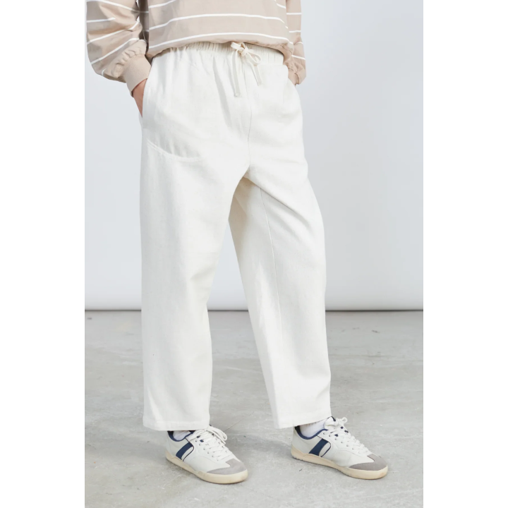 24 Colours Ecru Cotton Pants -25S-60874