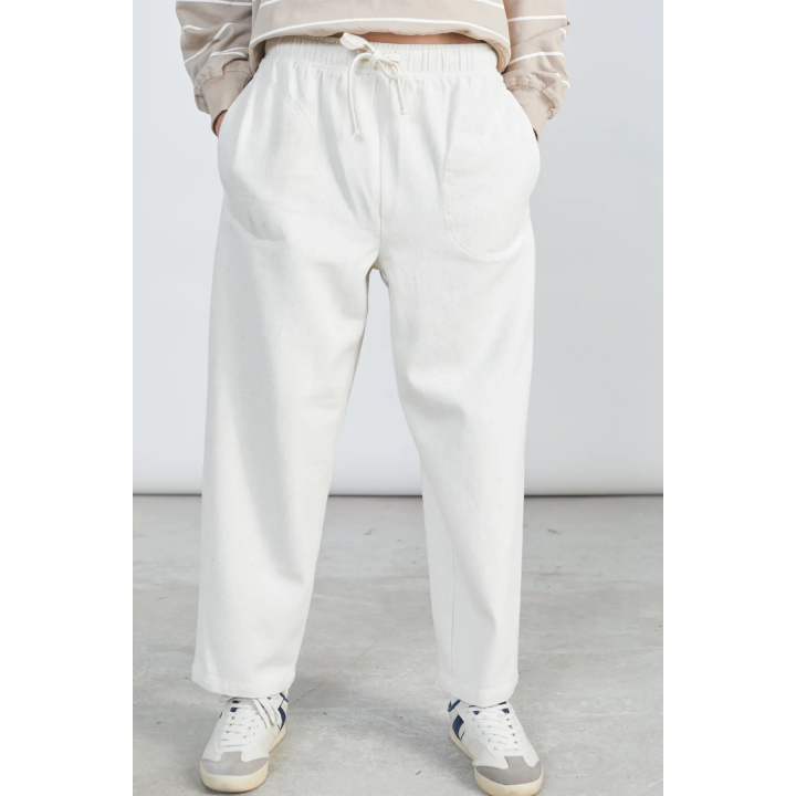24 Colours Ecru Cotton Pants -25S-60874