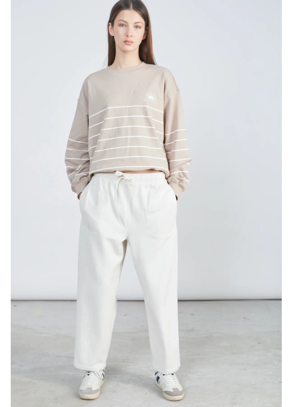 24 Colours Ecru Cotton Pants -25S-60874