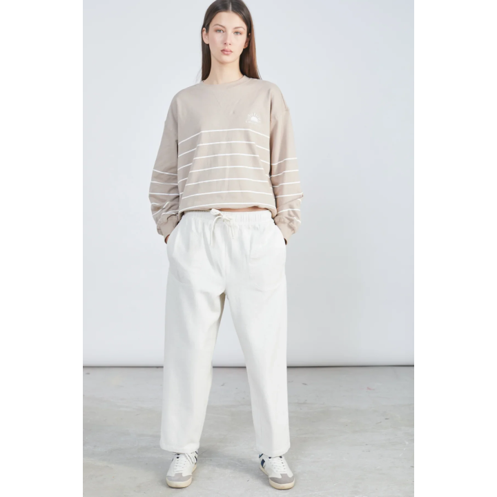 24 Colours Ecru Cotton Pants -25S-60874
